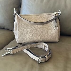 Coach Pebble Leather Shoulder Bag in Beige
